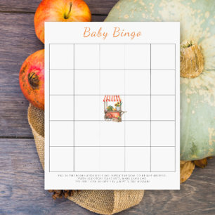 Watercolor Pumpkin Baby Bingo game