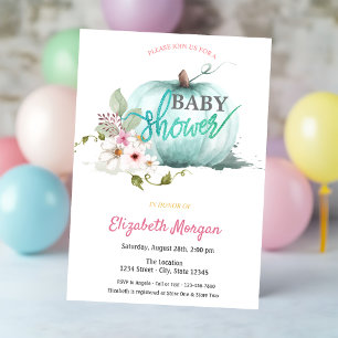Watercolor Pumpkin Baby Shower  Invitation