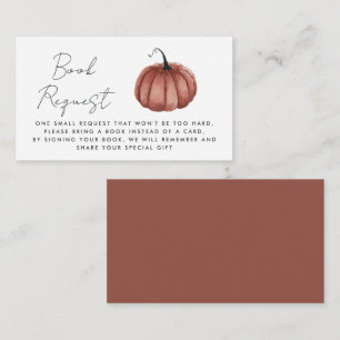 Watercolor Pumpkin Book Request Enclosure Card