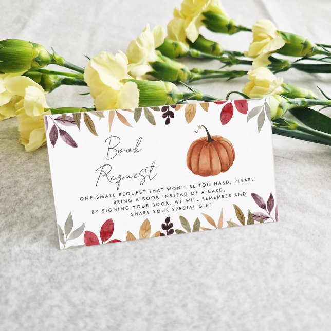 Watercolor Pumpkin Book Request  Enclosure Card (Creator Uploaded)