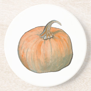 Watercolor Pumpkin Coaster