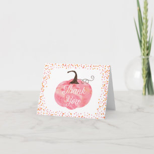 Watercolor Pumpkin Confetti Thank You
