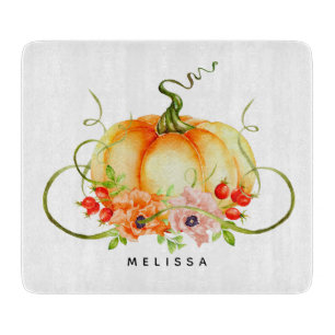 Watercolor Pumpkin  Cutting Board