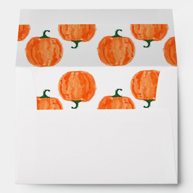 Watercolor Pumpkin Envelope (Back (Bottom))