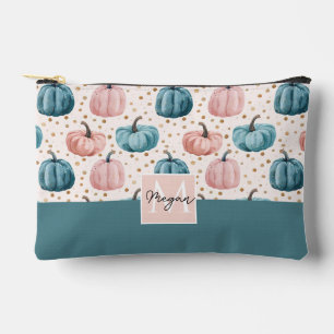 Watercolor Pumpkin Fall Pattern Accessory Pouch