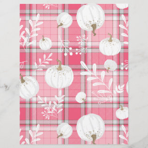 watercolor pumpkin fall pattern scrapbook paper