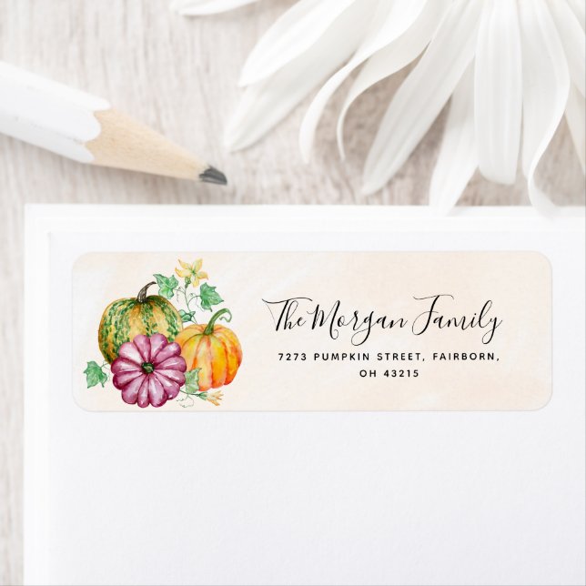 Watercolor Pumpkin Flower (Insitu)