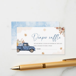 Watercolor Pumpkin is on the way baby shower di Enclosure Card