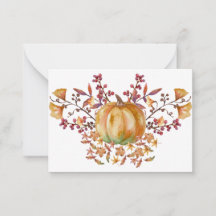 Watercolor Pumpkin Note Card