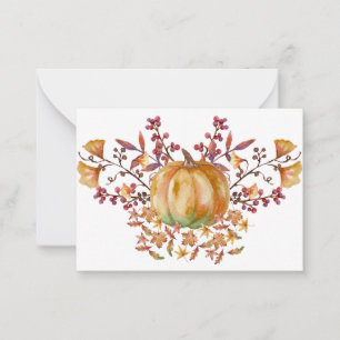Watercolor Pumpkin Note Card