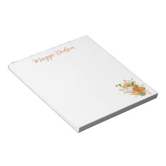 Watercolor Pumpkin Notepad