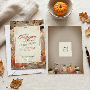 Watercolor Pumpkin Patch Friendsgiving Thanksgivin Invitation