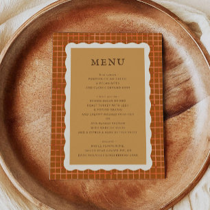 Watercolor Pumpkin Pie Thanksgiving Dinner Menu