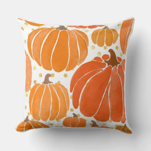 watercolor Pumpkin Style Pillow Cover