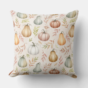 watercolor Pumpkin Style Pillow Cover