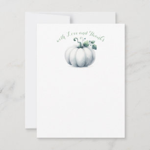 Watercolor Pumpkin Thank You Card