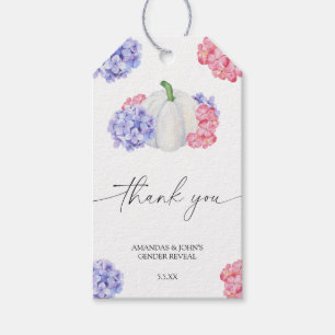 Watercolor Pumpkin Thank you gender reveal Gift Tags