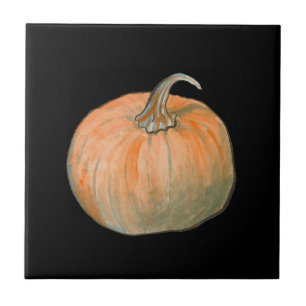 Watercolor Pumpkin Tile
