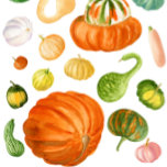 Watercolor Pumpkin Varieties  Tea Towel<br><div class="desc">Enjoy this colourful tea towel with illustrated watercolor pumpkins and squashes and gourds.</div>