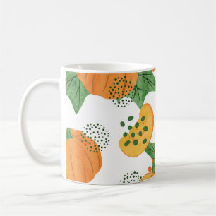 Watercolor Pumpkin Vegetable: Orange Seamless Coffee Mug