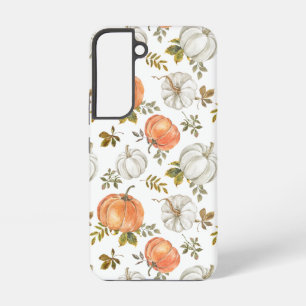 Watercolor Pumpkins and Foliage Autumn Pattern Samsung Galaxy Case