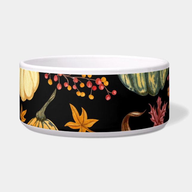 Watercolor Pumpkins: Autumn Seamless Pattern. (Front)