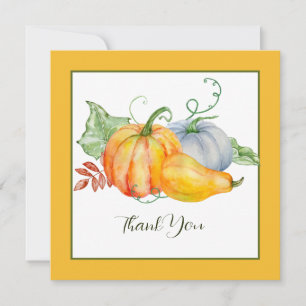 Watercolor pumpkins  holiday card