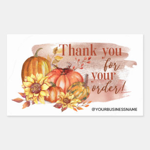 Watercolor Pumpkins   Rectangular Sticker
