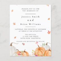 Watercolor Pumpkins Wedding Flyer
