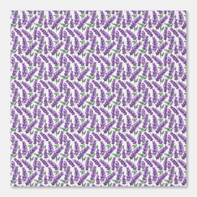 Watercolor Purple Aesthetic Lavender Pattern Wallpaper (Front)