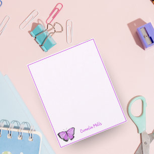 Watercolor Purple Butterfly Personalised Name 