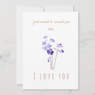 watercolor purple cape primrose greeting card