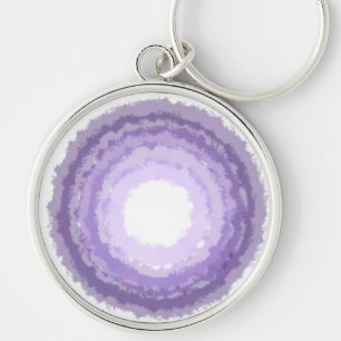 Watercolor purple design keychain
