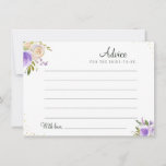 watercolor purple floral advice<br><div class="desc">A simple floral design with beautiful purple and peach watercolor flowers. Feel free to change the colours and text details.</div>