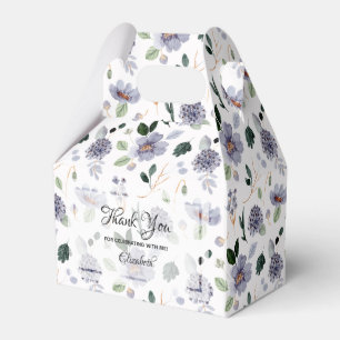Watercolor Purple Floral  Favour Box