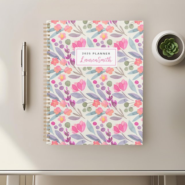 Watercolor Purple Floral Planner (Creator Uploaded)