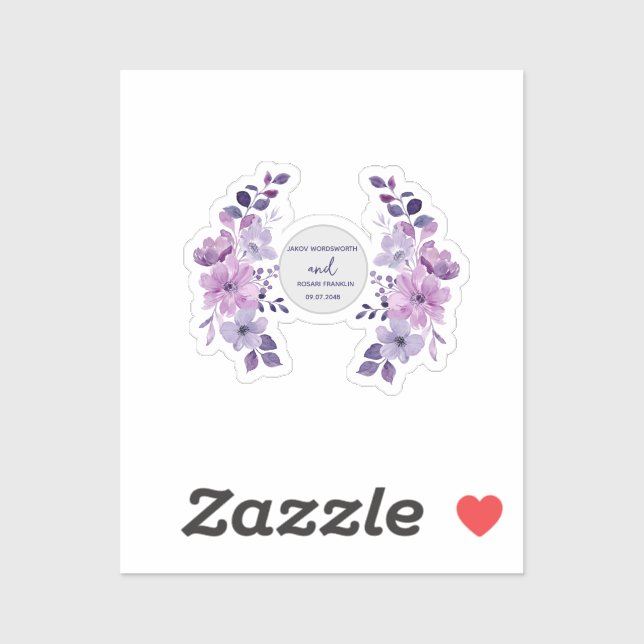 Watercolor purple flower bouquet  (Sheet)