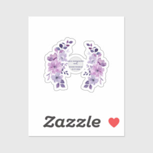 Watercolor purple flower bouquet