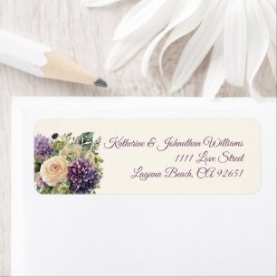 Watercolor Purple Flower Bouquet-Wedding-