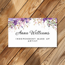 Watercolor Purple Flower Make Up Artist