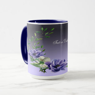 Watercolor Purple Flowers Mug