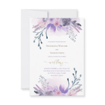 watercolor purple flowers | wedding