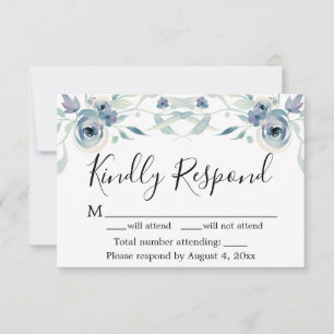 Watercolor Purple Greenery Floral Wedding Thank You Card
