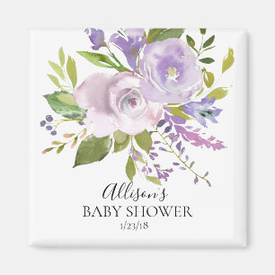 Watercolor Purple Lavender Shower Favour  Magnet