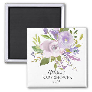 Watercolor Purple Lavender Shower Favour  Magnet