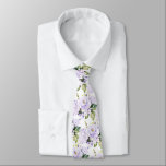 Watercolor Purple Roses Hydrangeas Neck Tie<br><div class="desc">PixDezines floral watercolor neck tie,  purple roses,  peonies and blush Hydrangeas with sage green foliage.  Most of our designs come with DIY navy blue background colour.

 Copyright © 2011-2021 PixDezines™.</div>