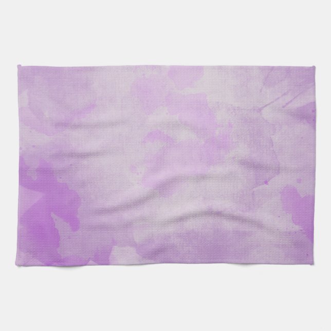 Watercolor Purple Tea Towel (Horizontal)