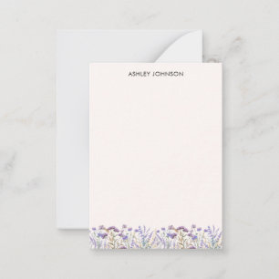 Watercolor Purple Wildflower Meadow Card