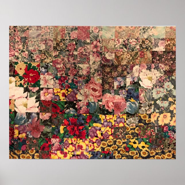 watercolor quilt design poster (Front)