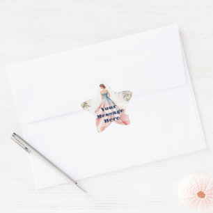 Watercolor Quinceanera Celebration Star Sticker